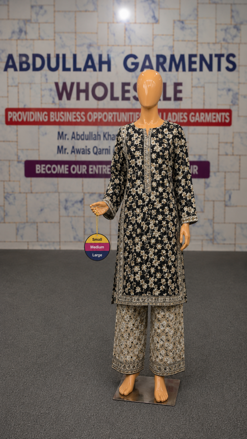 Bin Saeed 2Pc Printed Lawn – S/M/L Size Set (Wholesale Box)