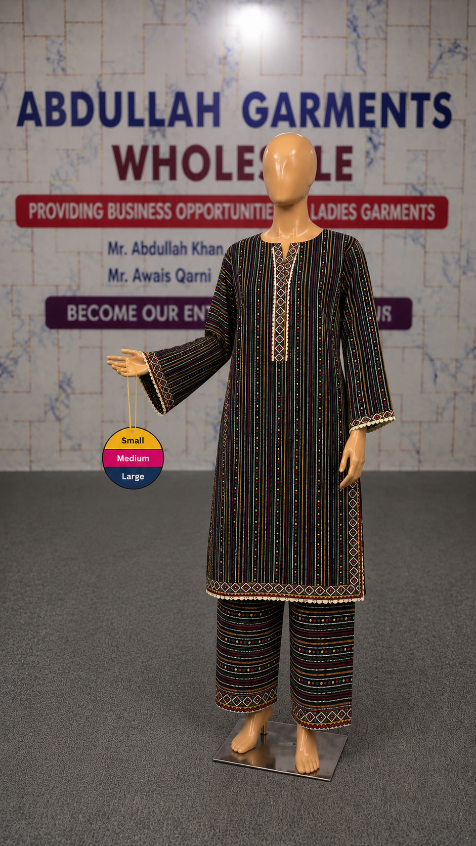 Bin Saeed 2Pc Printed Lawn – S/M/L Size Set (Wholesale Box)