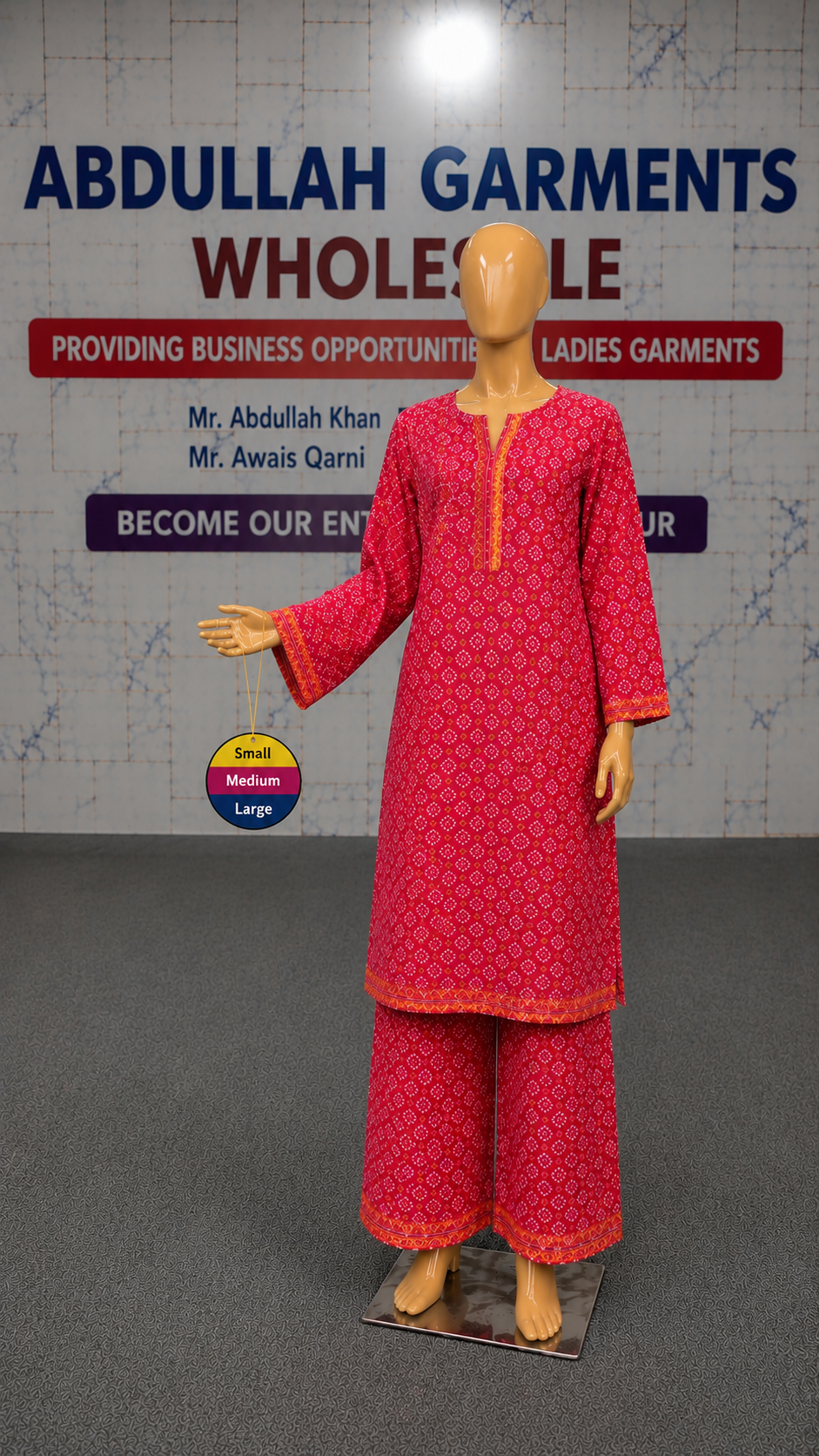 Bin Saeed 2Pc Printed Lawn – S/M/L Size Set (Wholesale Box)