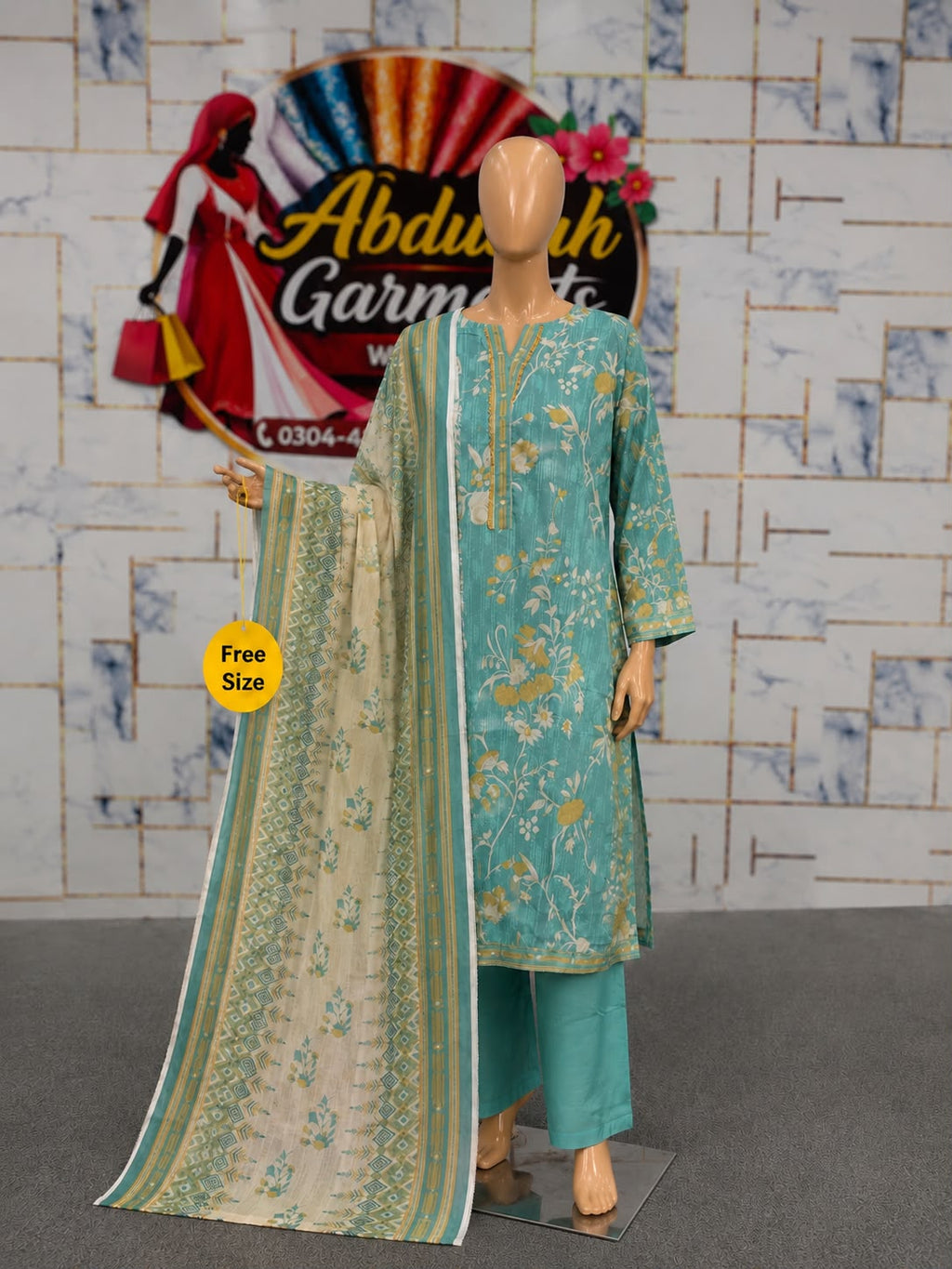 Safina 3pc Printed Lawn Collection-Standard Size-Wholesale Box (06 Pieces)