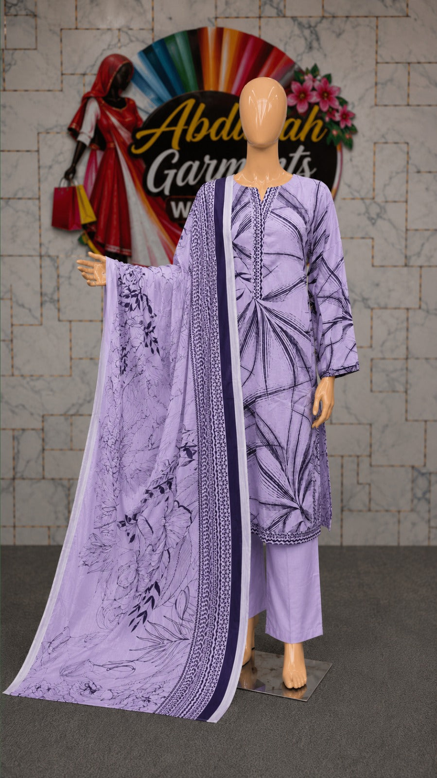 Safina 3pc Printed Lawn Collection-Standard Size-Wholesale Box (06 Pieces)