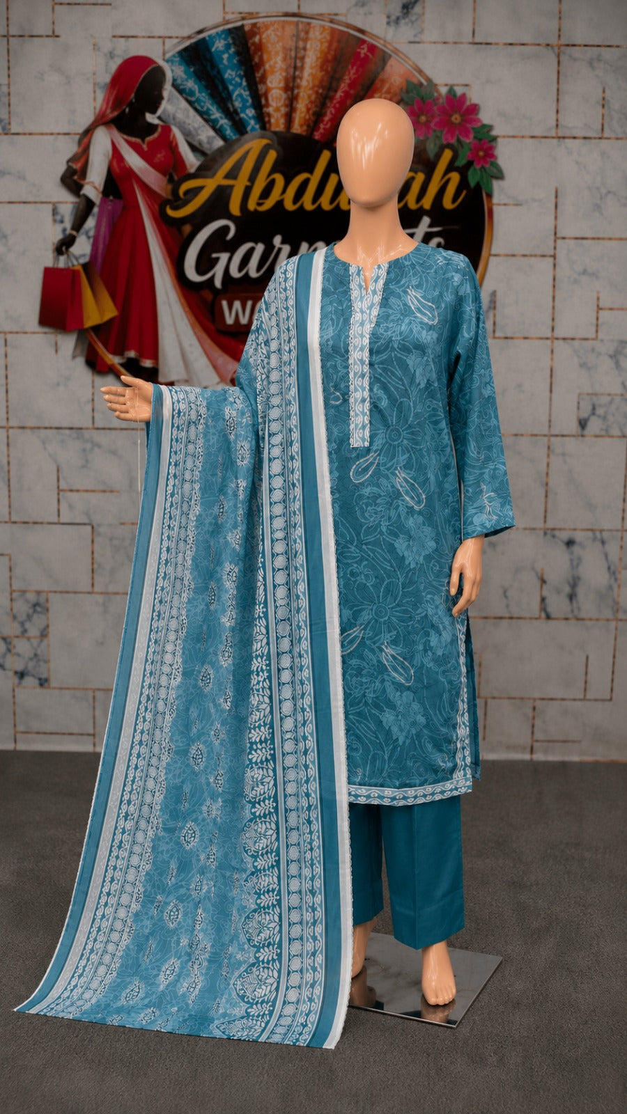 Safina 3pc Printed Lawn Collection-Standard Size-Wholesale Box (06 Pieces)