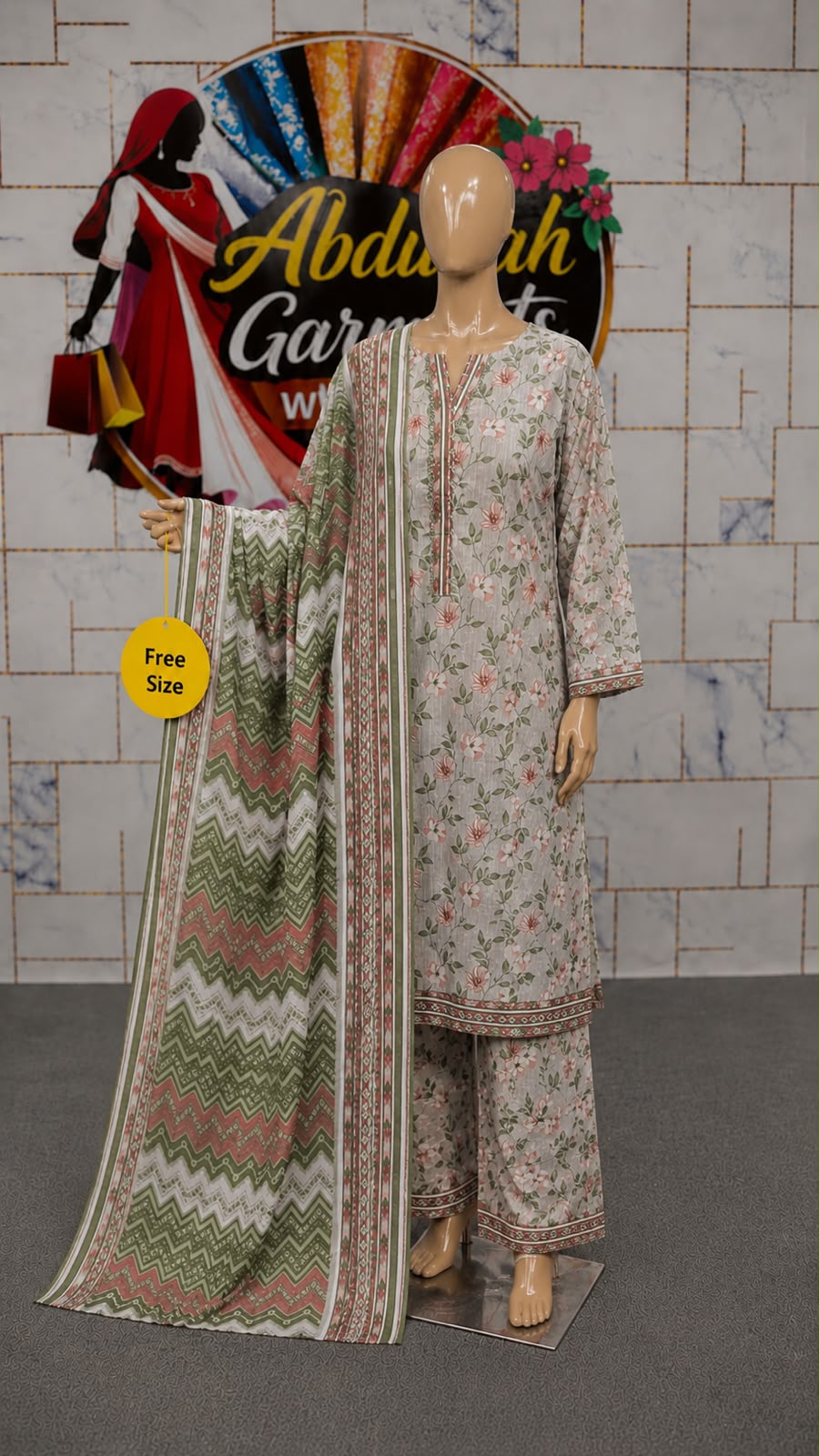 Safina 3pc Printed Lawn Collection-Standard Size-Wholesale Box (06 Pieces)