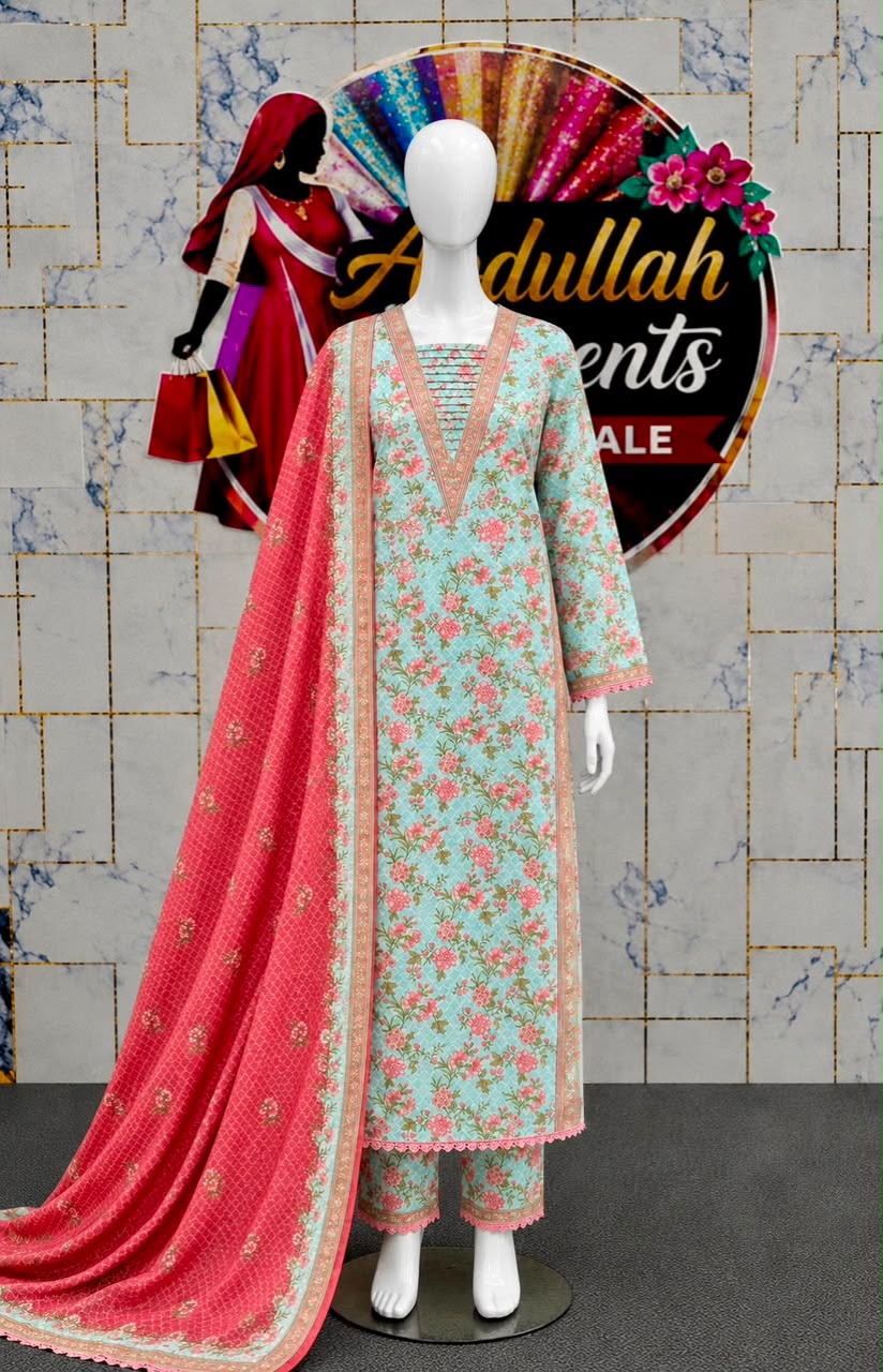 Bin Saeed 3Pc in Long Length Lawn – Wholesale Box (10 Pieces)