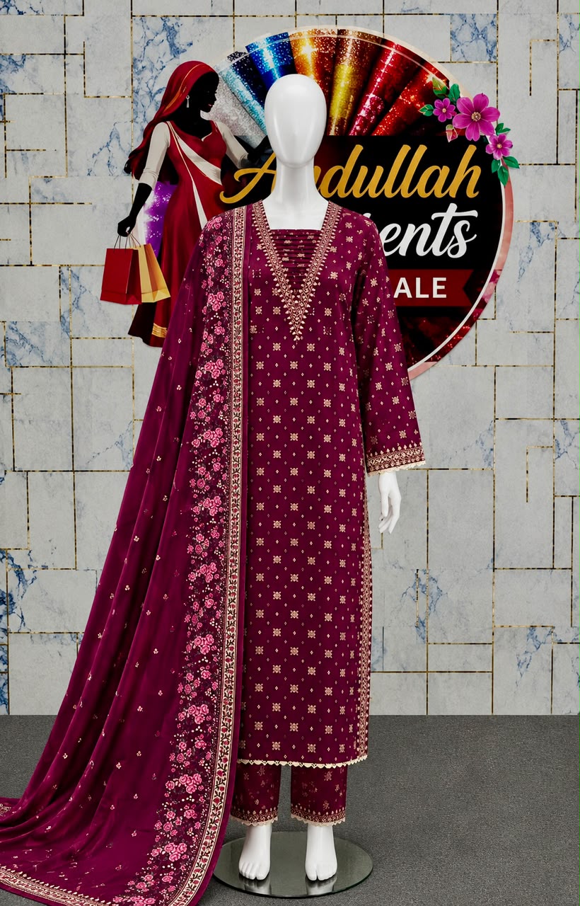 Bin Saeed 3Pc in Long Length Lawn – Wholesale Box (10 Pieces)