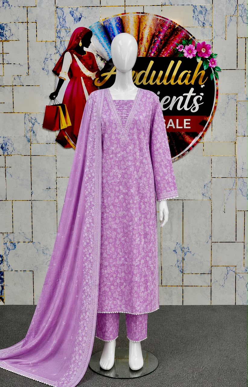 Bin Saeed 3Pc in Long Length Lawn – Wholesale Box (10 Pieces)