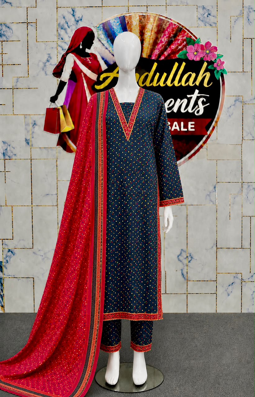 Bin Saeed 3Pc in Long Length Lawn – Wholesale Box (10 Pieces)