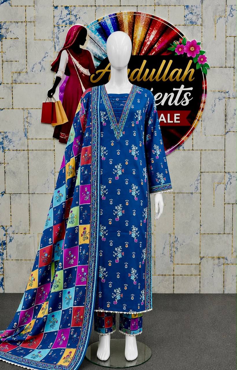 Bin Saeed 3Pc in Long Length Lawn – Wholesale Box (10 Pieces)