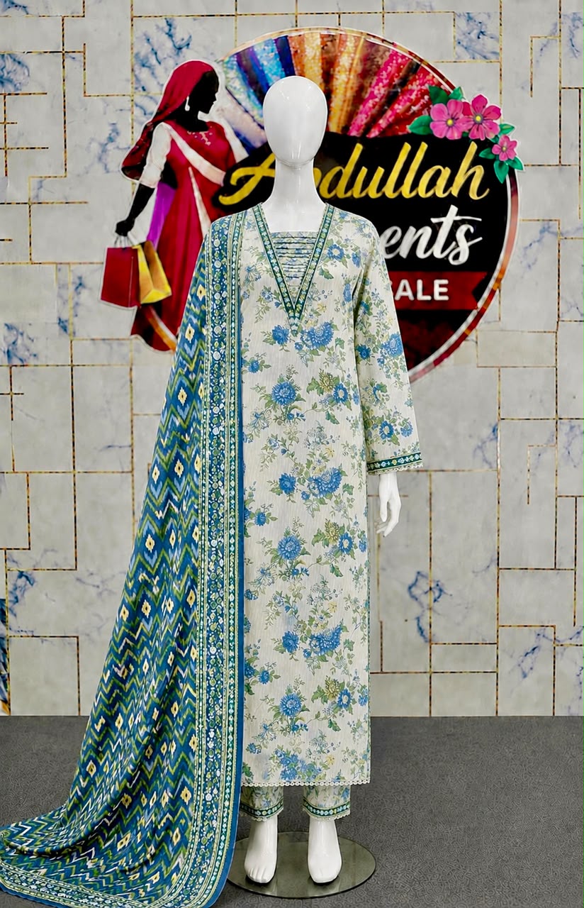 Bin Saeed 3Pc in Long Length Lawn – Wholesale Box (10 Pieces)